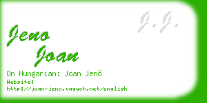 jeno joan business card
